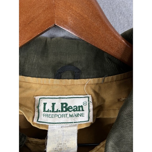 L.L.Bean Barn Field Chore Coat Jacket Mens Large Brown Canvas Distressed - Picture 3 of 11